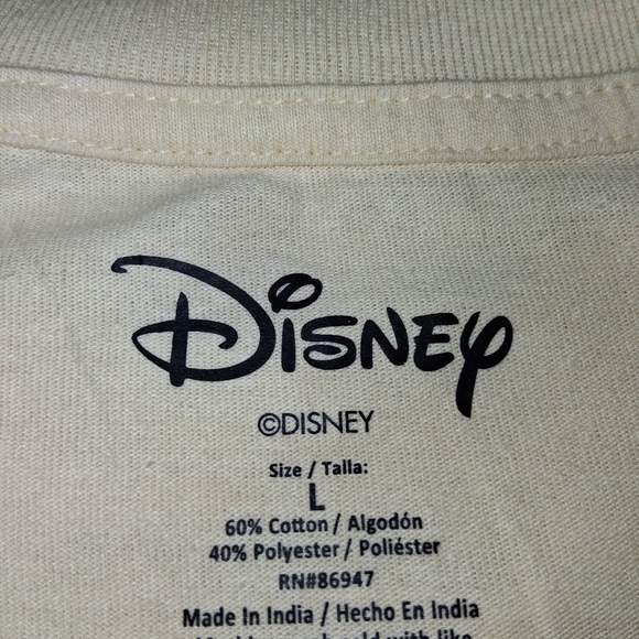 Disney New Women Size L Cream Logo T-Shirt Halloween - Picture 2 of 9